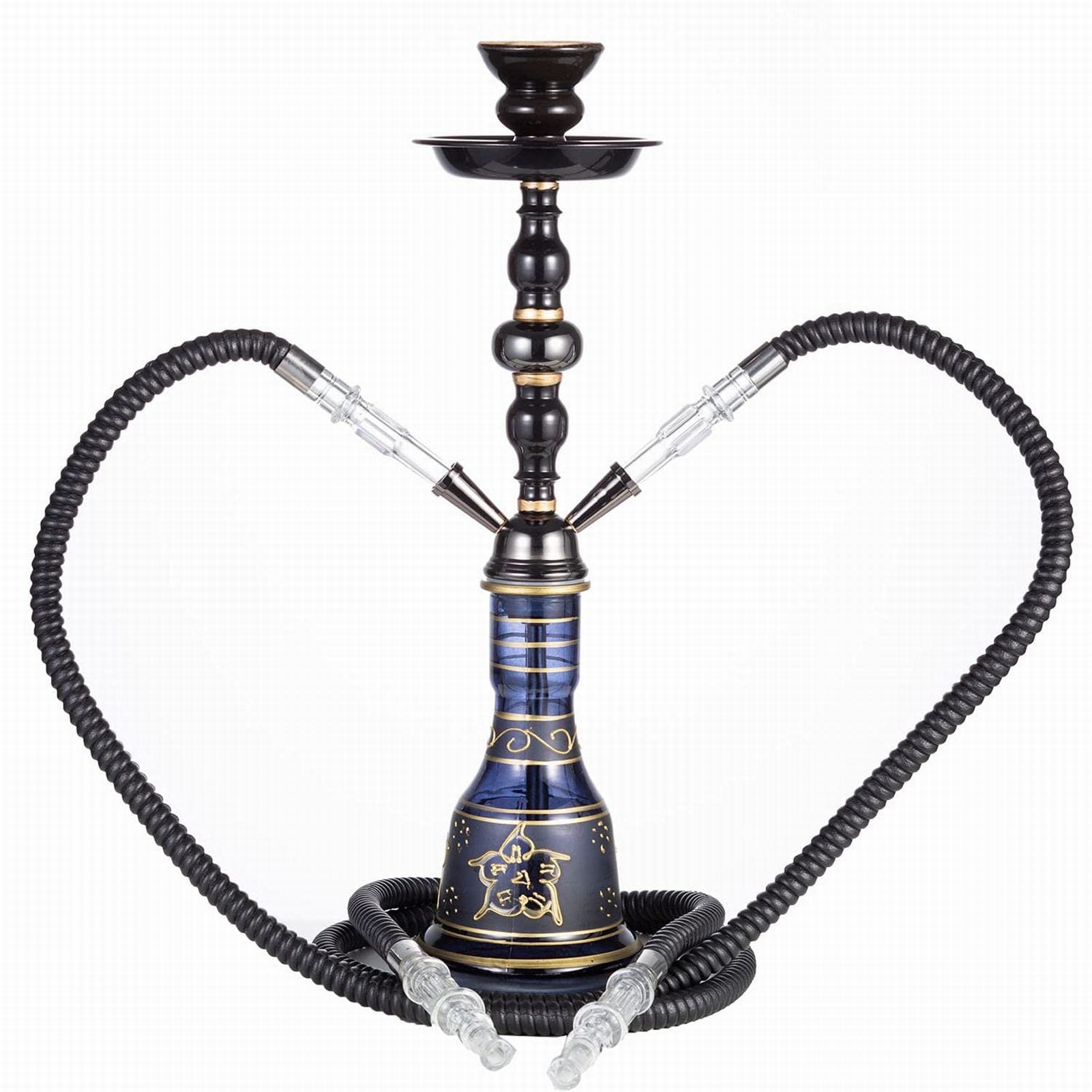 Luxuriöses Shisha-Set 2-Schlauch-Shisha-Combo-Set Einfach zu zerlegen und zu reinigen, sodass zwei Personen gleichzeitig verwenden können - Verbessern Sie das Rauche