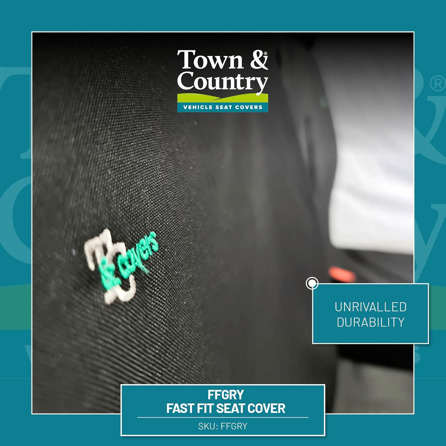 Town and Country Fast Fit Front Seat Cover - Grey