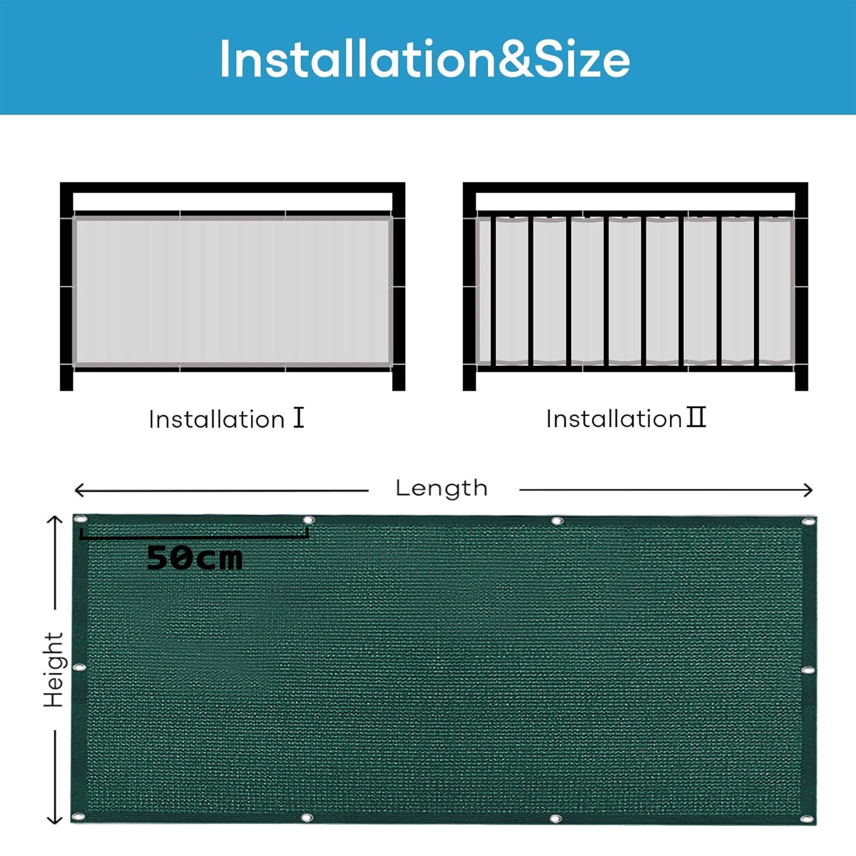 MAJINGC Balkonsichtschutz 0,9x1m - HDPE Sichtschutz Für Terrasse & Garten