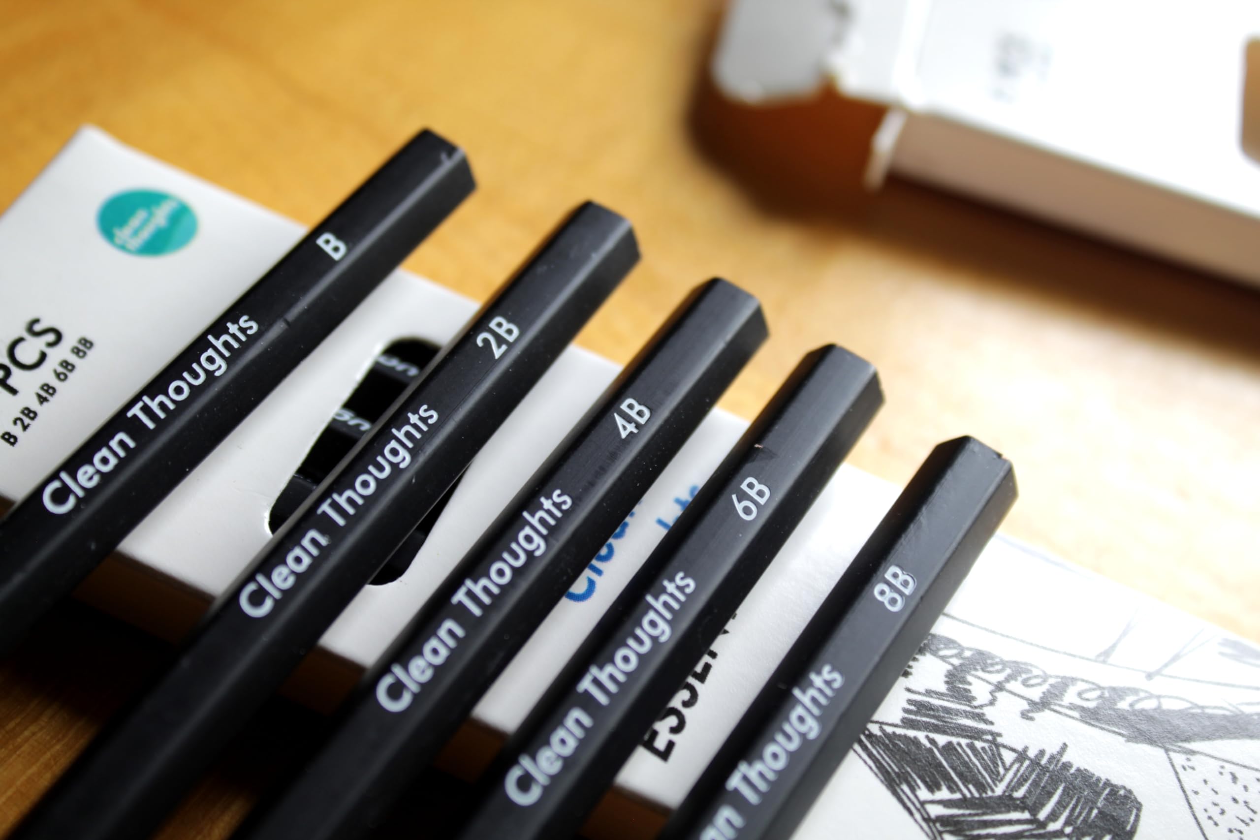 DRAWING PENCILS 2 BOXES WITH 5 PENCILS EACH B, 2B, 4B, 6B, 8B DRAWING SET FOR PROFESSIONALS BEGINERS FOR KIDS FOR SKETCH, FOR DESIGNERS PENCILS FOR STUDENTS - Image 8