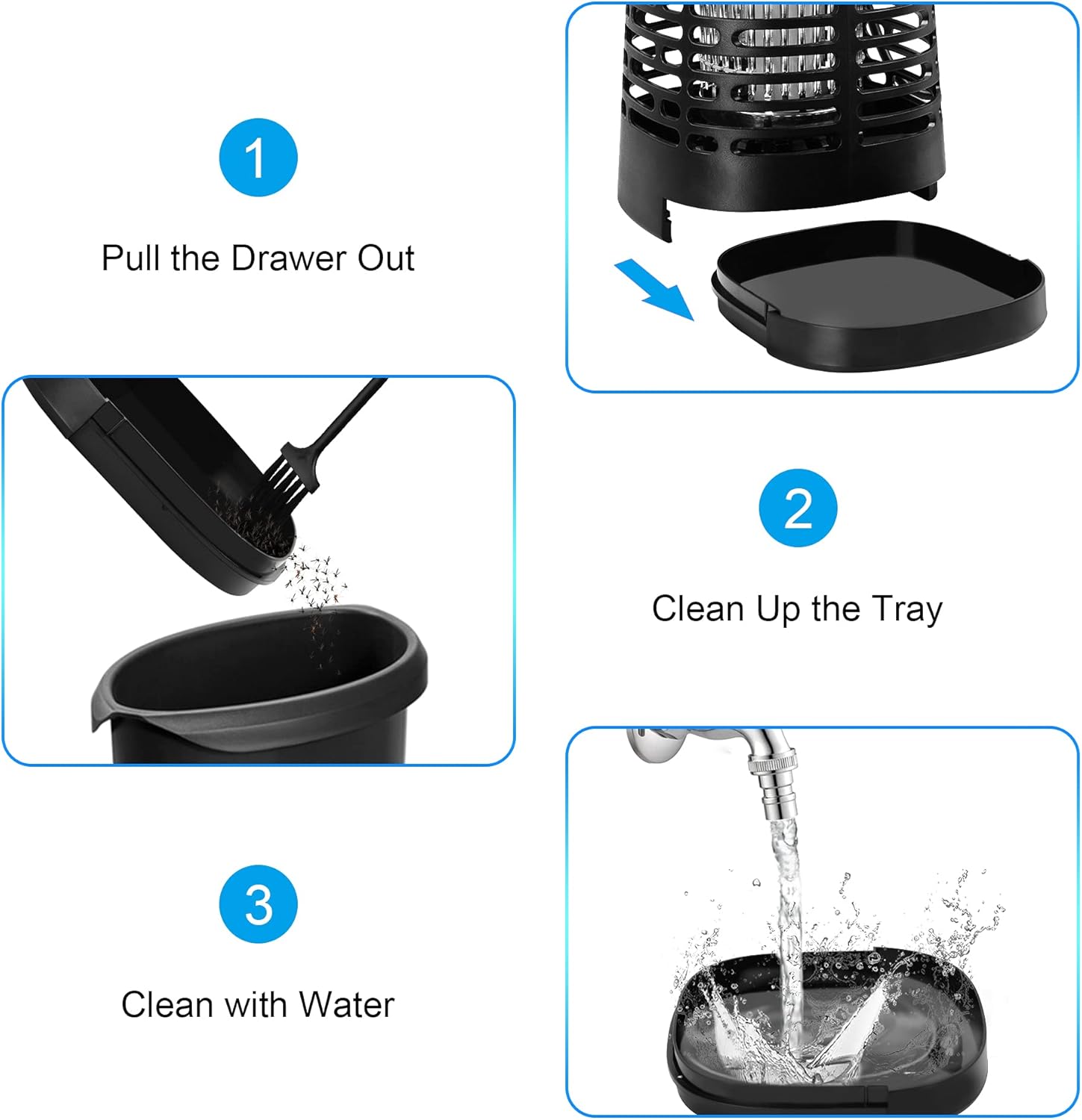 TOMPOL Bug Zapper for Indoor and Outdoor, 4200V Electric Mosquito Zapper, High Powered Pest Control Waterproof, Insect Killer for Home, Kitchen, Backyard, Camping : Patio, Lawn & Garden