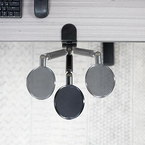 Miniatura 9 de VIVO Reposabrazos ajustable universal con abrazadera, cojín giratorio para codo de escritorio, soporte de brazo de plataforma de extensión sobre la