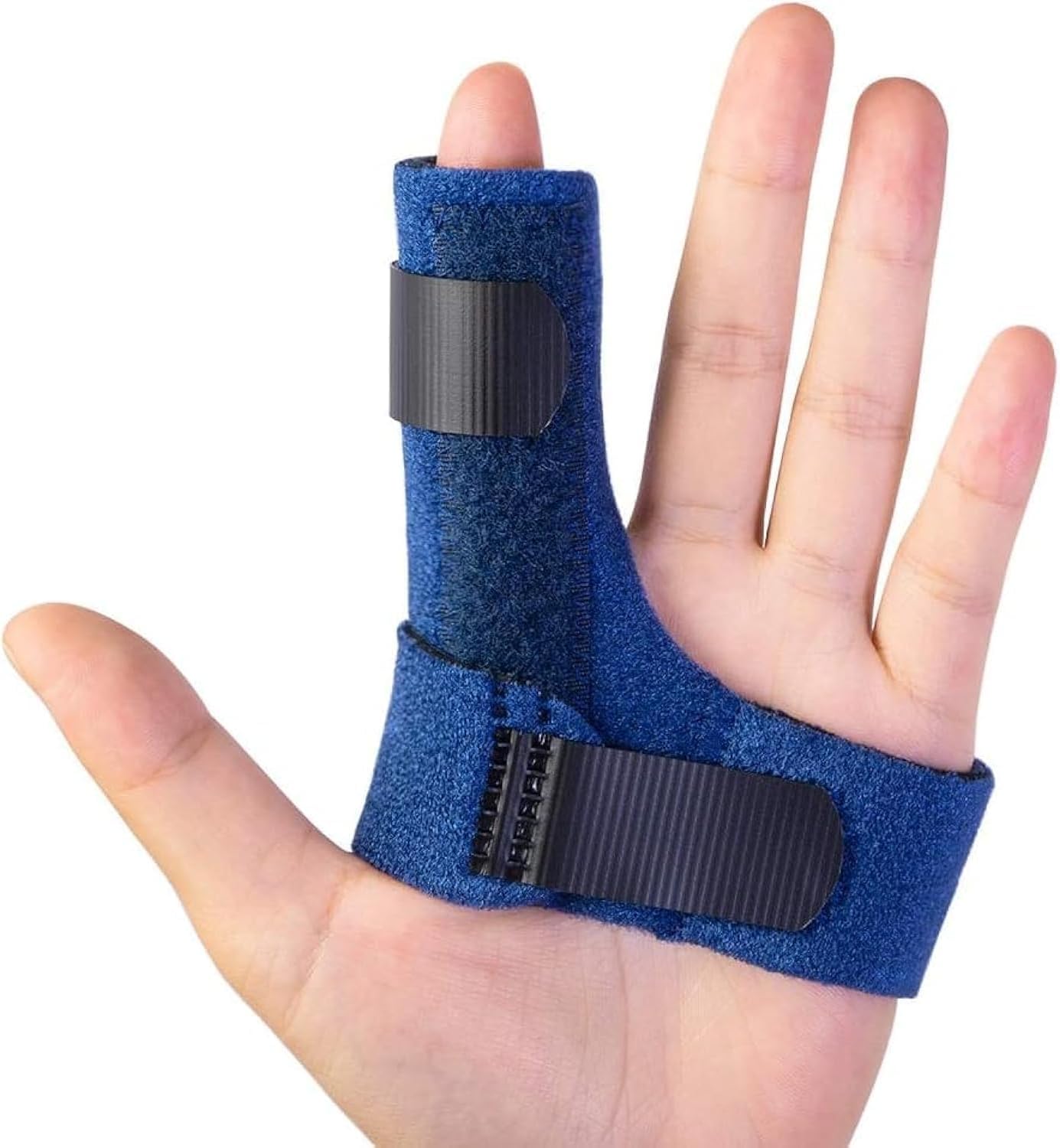 FUIN Finger Splint, Aluminum Finger Splints, Adjustable Finger Knuckle Immobilization for Index, Middle, Ring Finger, for Alleviating Finger Locking, Popping, Bending, Stiffness, Pain Relief, (Left)