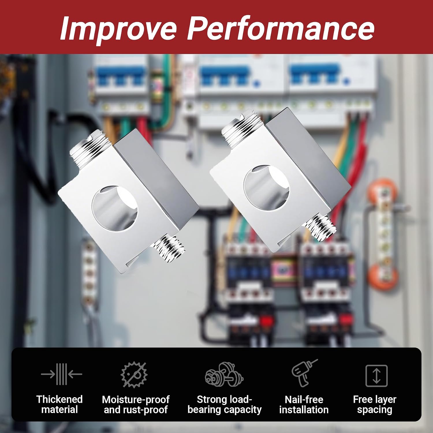 #4-2/0 Neutral Lug Kit, Circuit Breaker Ground Lugs, Aluminum Grounding Lugs for Electrical Connections, 4PCS