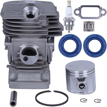 MS291 Cylinder Piston Kit for Stihl MS291 MS291C MS 291 Chainsaw, 47mm Big Bore for Stihl MS271 MS271C Chainsaw Piston and Cylinder Top End Rebuild Kit Parts 1141 020 1206 Round Style Intake
