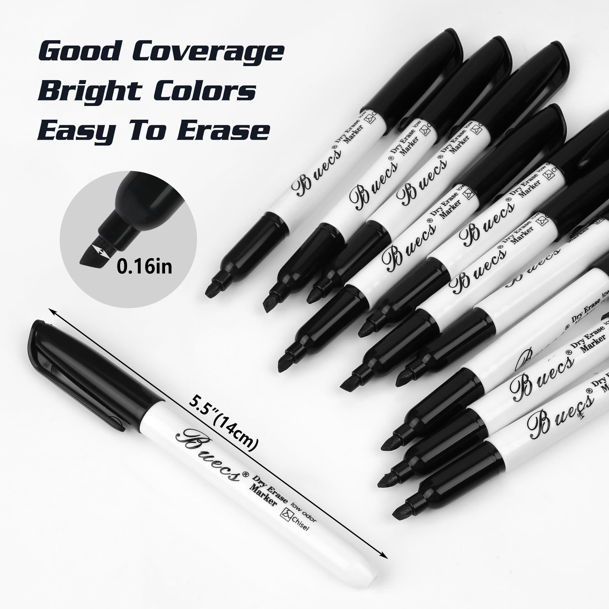 Skilcraft NSN2943791 Dry-Erase Marker- Low-Odor- Chisel Tip- Black, 1