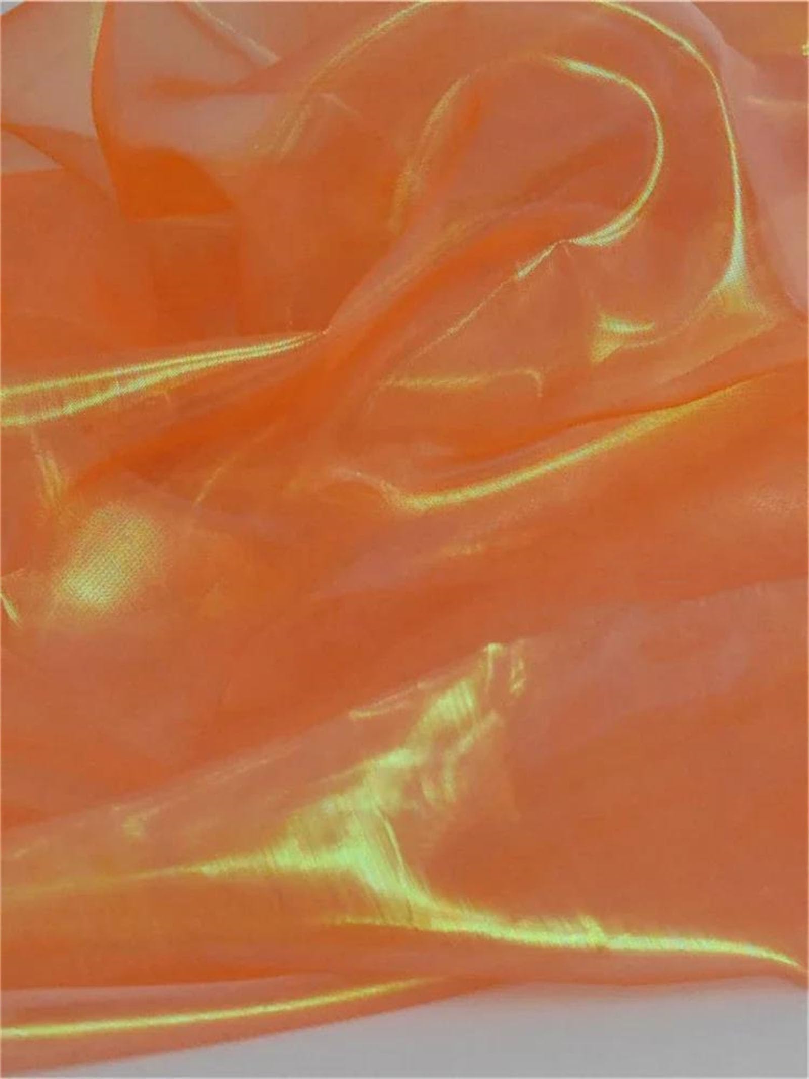 Tela de organza, Tela de organza, naranja, 59 pulgadas ancho, 1-1,5 metros largo(1 meter)