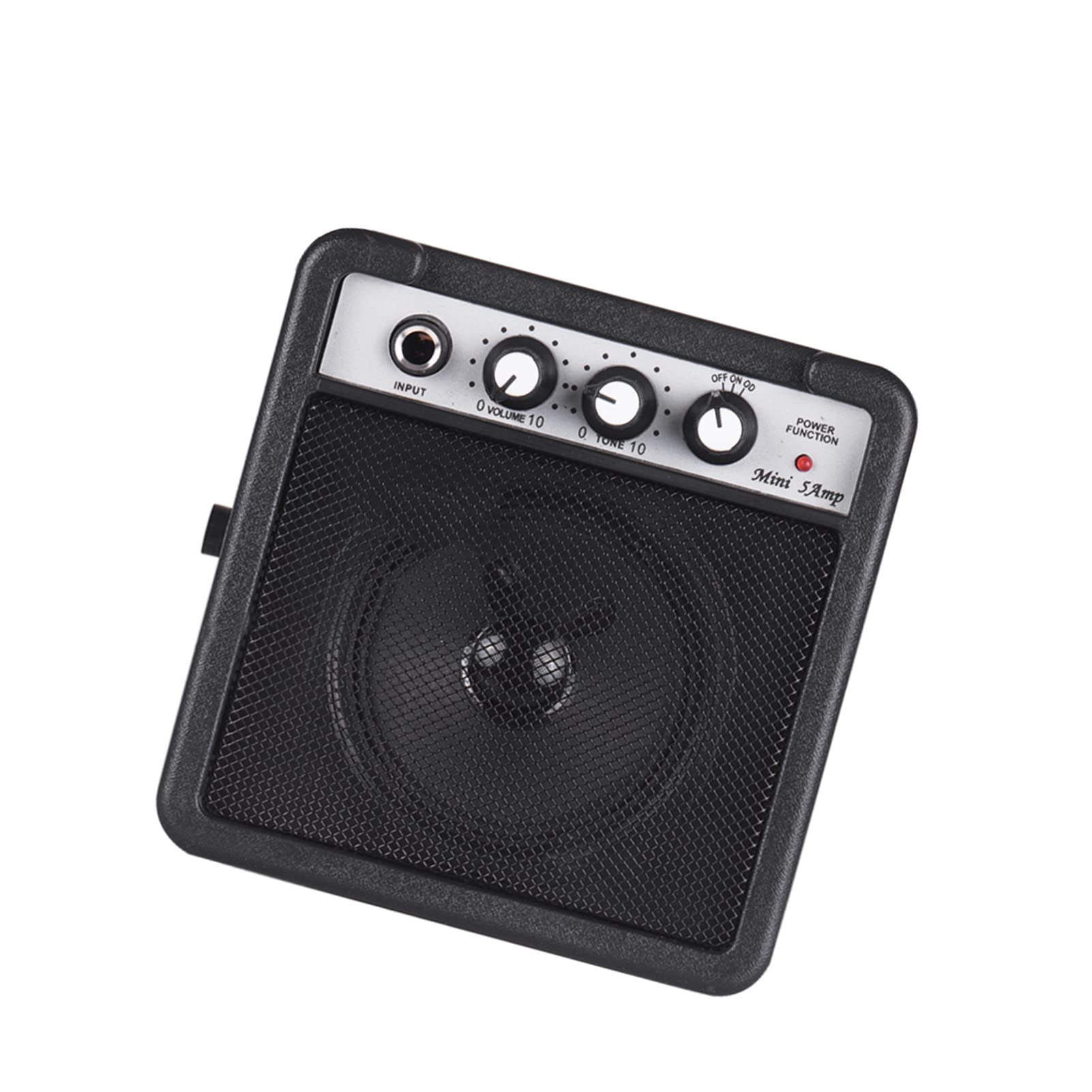 Mini Amplificatore per Chitarra Portatile da 5 W 5 * 2.4 * 4.9 Pollici Amplificatore per Chitarra Spreaker con Funzione Overdrive Jack per Cuffie per Elettrica (BLACK)