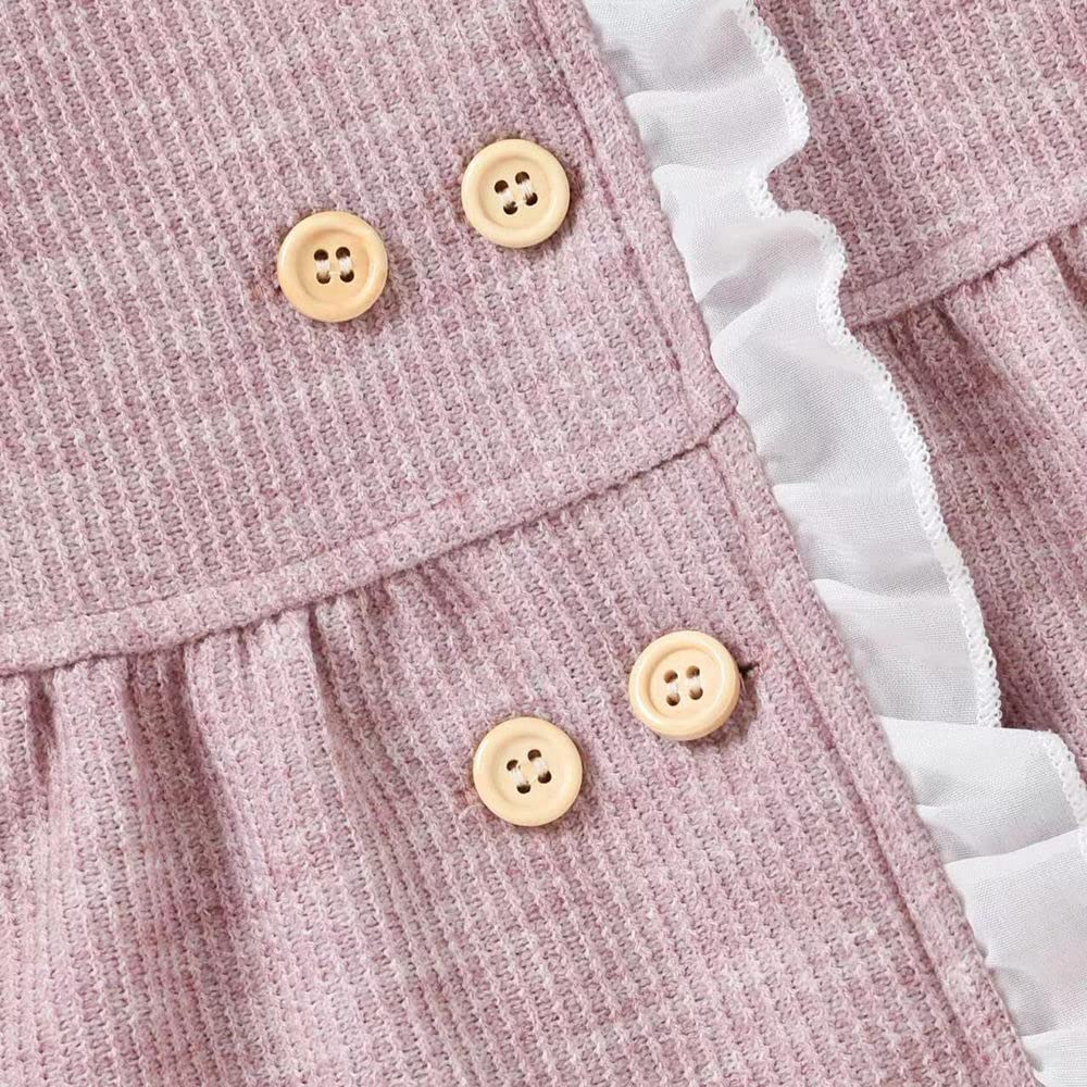 Hopscotch Girls Padding Polyester Full-Sleeve Solid Long Coat with Headband in Pink Color For Ages 2-3 Years (YUG-4227645) 3