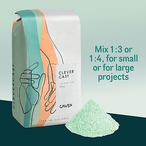 Miniatura 2 de Cavex CleverCast - Polvo de moldeo de alginato Lifecast, material de fundición de impresión premium, 17.64 oz