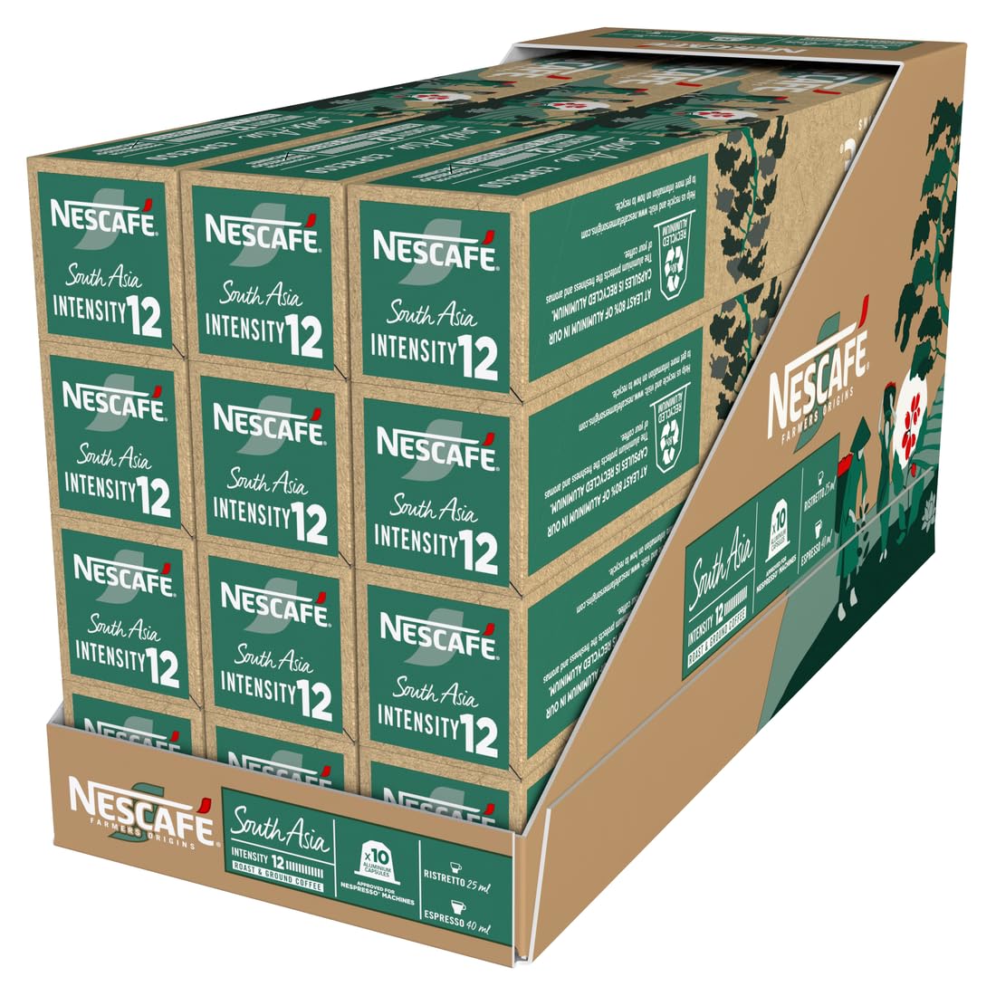 NESCAFÉ FARMERS ORIGINS South Asia Coffee Pods 120 Capsules (12 x Pack of 10)