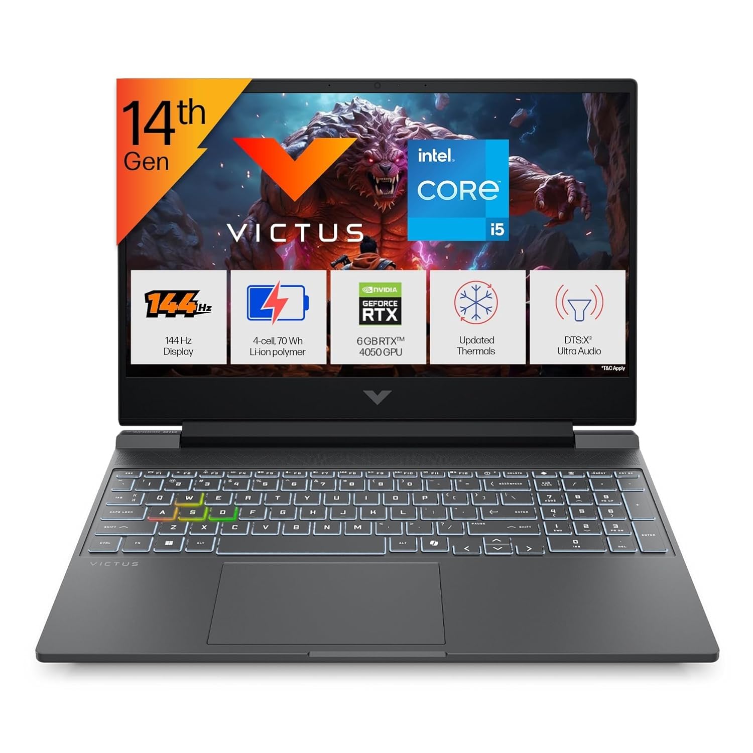 HP Victus 15.6'' Silver Gaming Laptop 512.0 GB - Image 1