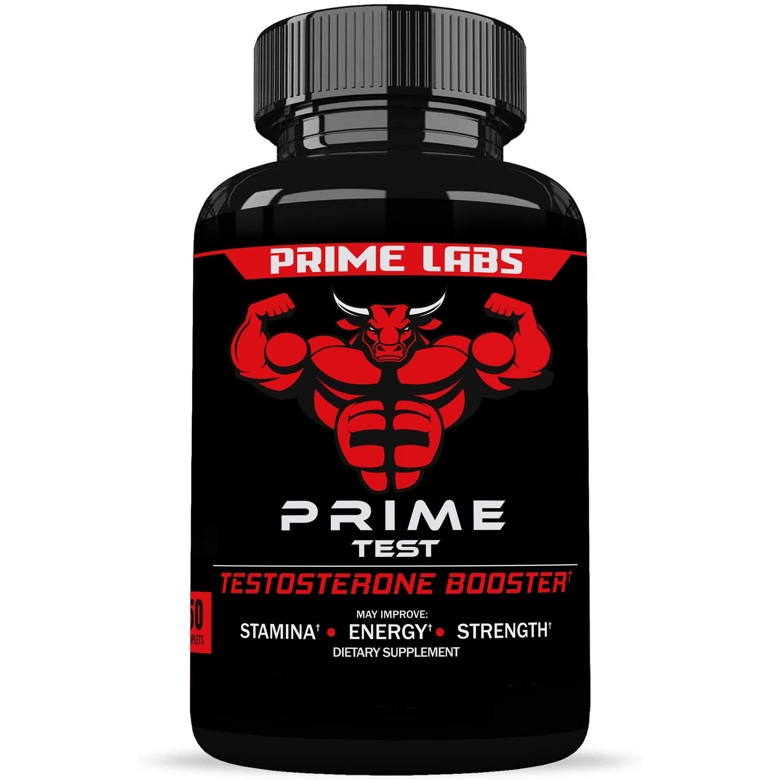 Prime Labs - Potenciador de testosterona para hombres - Potenciador de resistencia, aguante y fuerza - 60 comprimidos