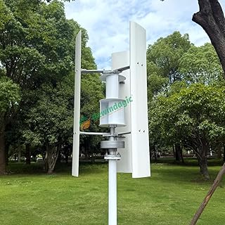 800W Windkraftanlage Vertikal 12V 24V 48V Windgenerator mit Laderegler 3 Klingen Windturbine für Heimgebrauch Garten Boote Hütten Windräder (48V mit regler)