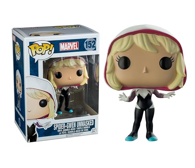 Funko - BOBUGT899 - Figura Coleccionable - Marvel - Pop Vinilo - 152 Spider-Gwen sin máscara