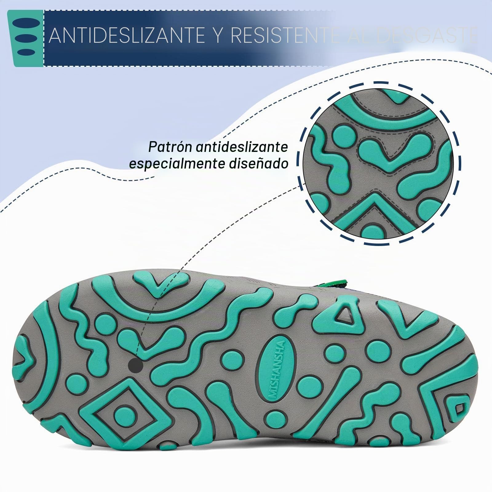 Mishansha Botas de Nieve Niño Botas Antideslizantes, Azuloscuro 26 | Forro cálido, cierre de autollenado, puntera reforzada, suela con dibujo, colegio, paseos, nieve