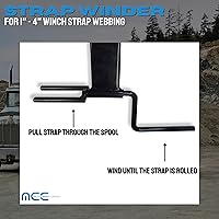 Vista 3 de Mega Cargo Control Bobinadora de correa de trinquete de carga para correas de cabrestante de remolque de cama plana enrollables de hasta 4 pulgadas