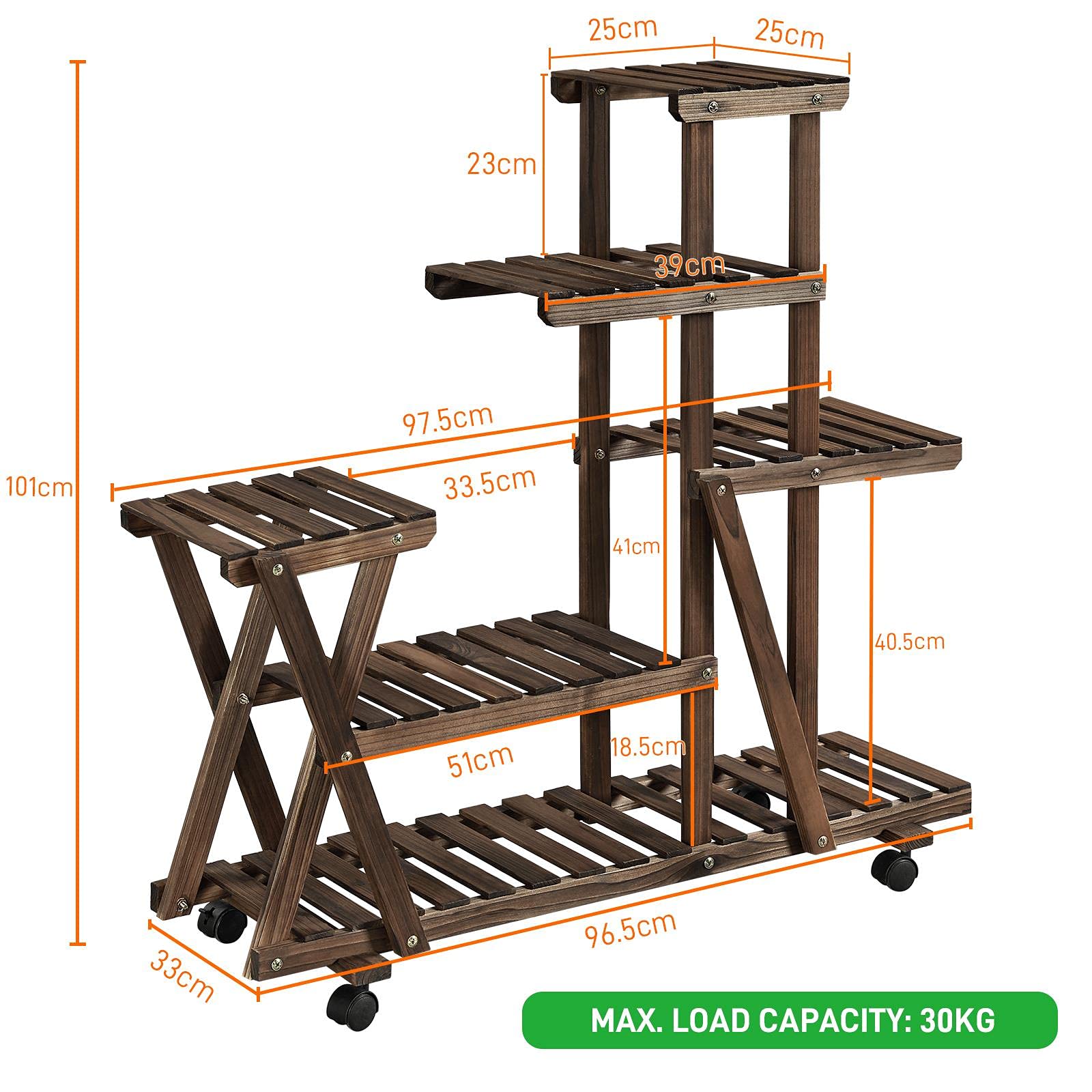 Houten Plantenrek voor Tuin en Terras