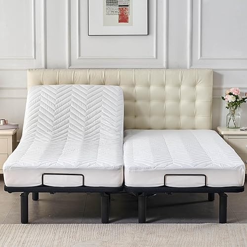 Miniatura 9 de Kingnex Protector de colchón acolchado impermeable con bolsillo profundo, tamaño Queen