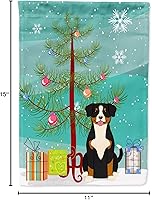 Vista 241 de Caroline's Treasures BB4243GF Bandera de jardín con texto en inglés «Merry Christmas» con texto en inglés «Merry Christmas», bandera decorativa