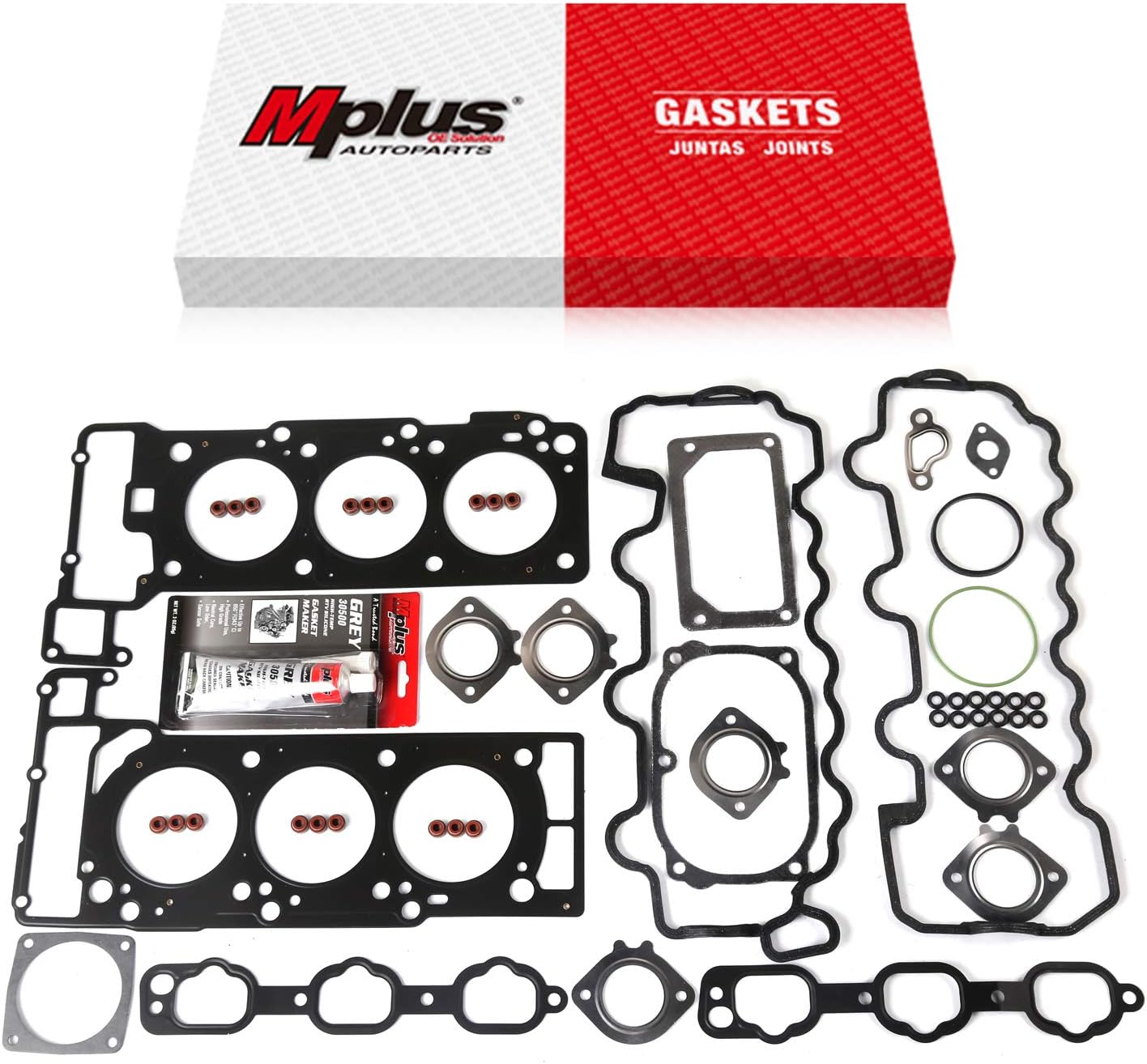 MPLUS HS26433PT MLS Head Gasket Kit Replacement 04-08 for Chrysler Crossfire, 01-05 for Benz C320, 98-05 for Benz CLK320, 98-05 for Benz E320, 98-03 for Benz ML320, 01-04 for Benz SLK320 3.2L