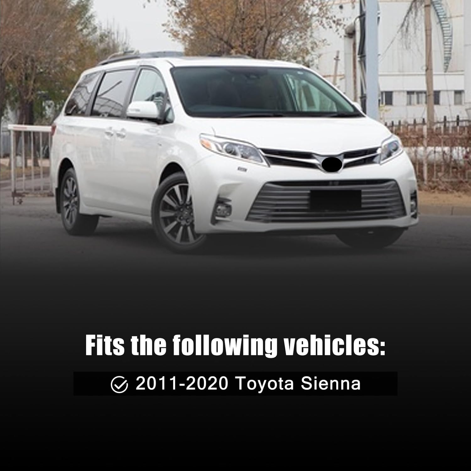 Passenger Side Mirror Glass Compatible with 2011-2020 Toyota Sienna, Right Side Rear View Mirror Replacement with Heated Defrost, Backing Plate Included, Non-BSD, Replaces OE 87903-08021, 87903-08080