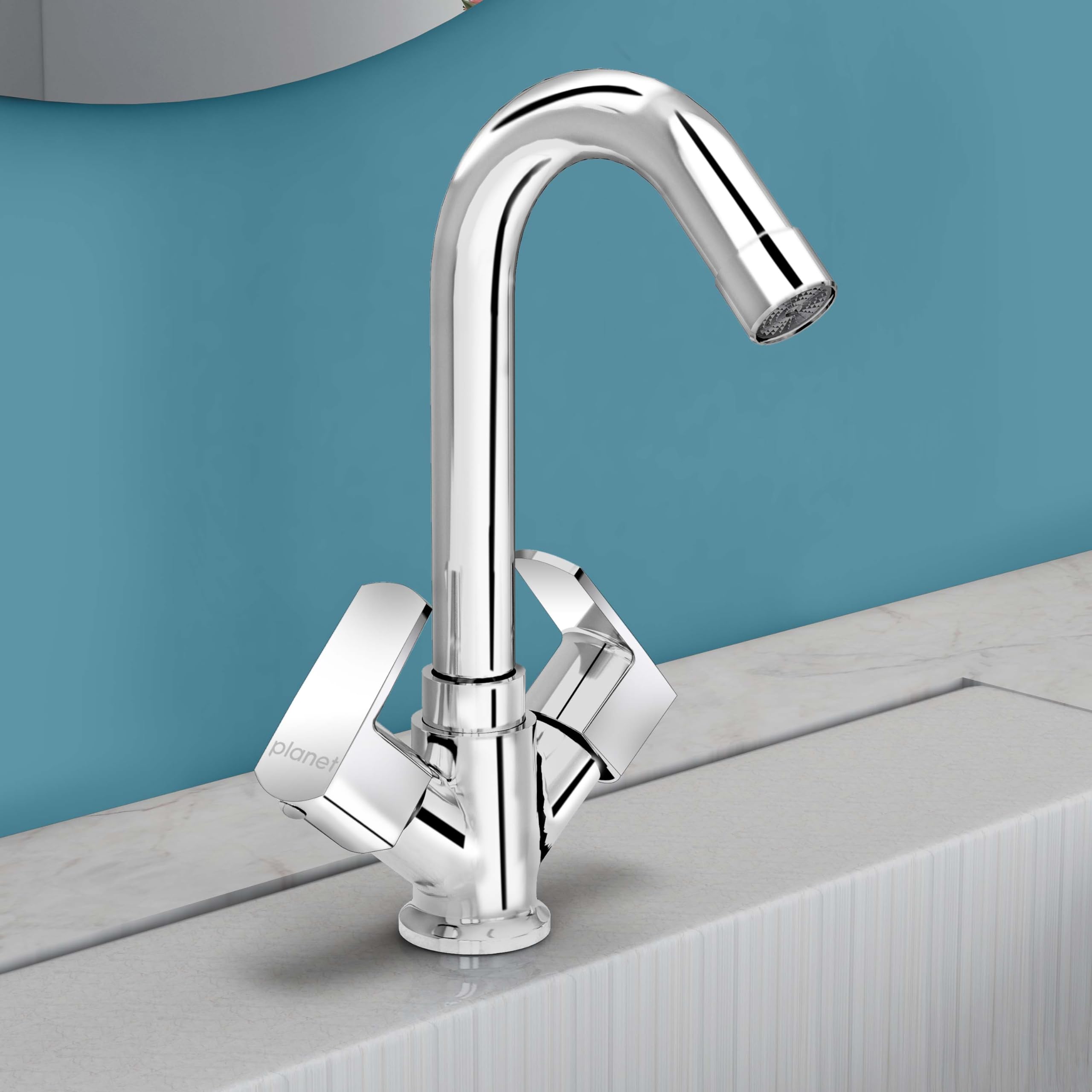 Planet Double Lever Basin Mixer/Hot and Cold Water Mixer for Bathroom/Tap for Wash Basin/Bathroom Accessories (Chrome - Saga) (B0CYLH1CGS) Amazon Price History, Amazon Price Tracker