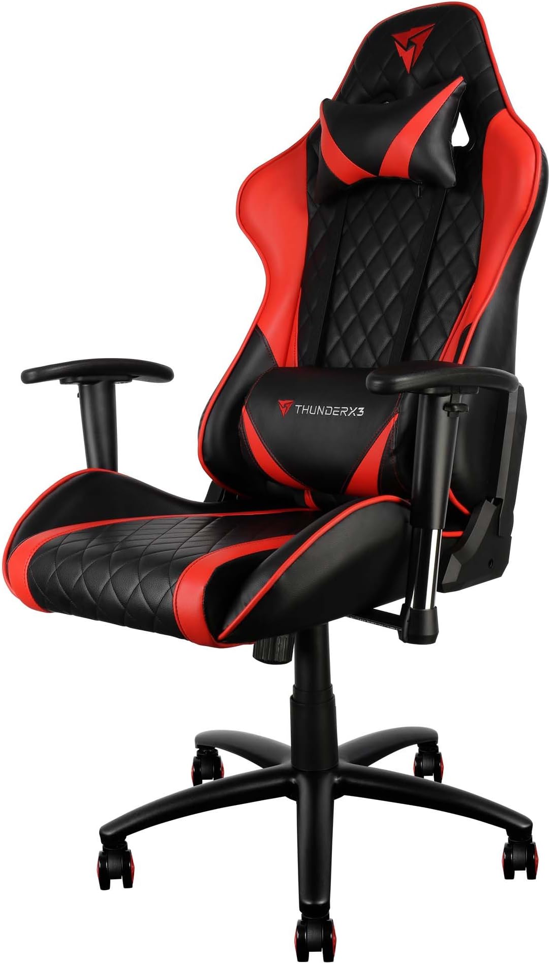 ThunderX3 tgc15 – Chairs Professional Gaming (Tilt, Height and Adjustable Armrests, Ergonomic, Padded and comfortable, Wheels) 33x55x83 cm red