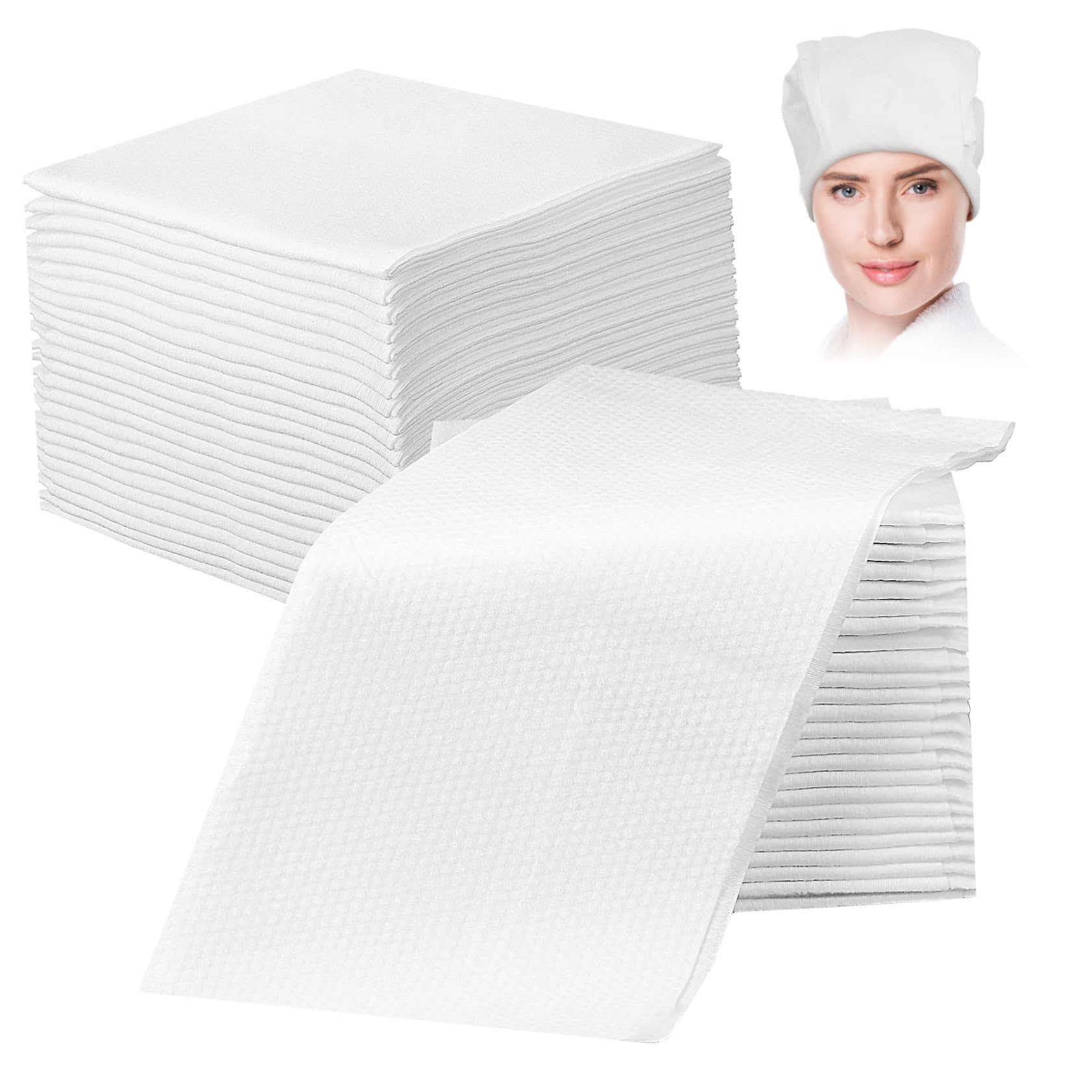 Essuie mains jetables pour invités et salons de coiffure en coton absorbant 200 pièces