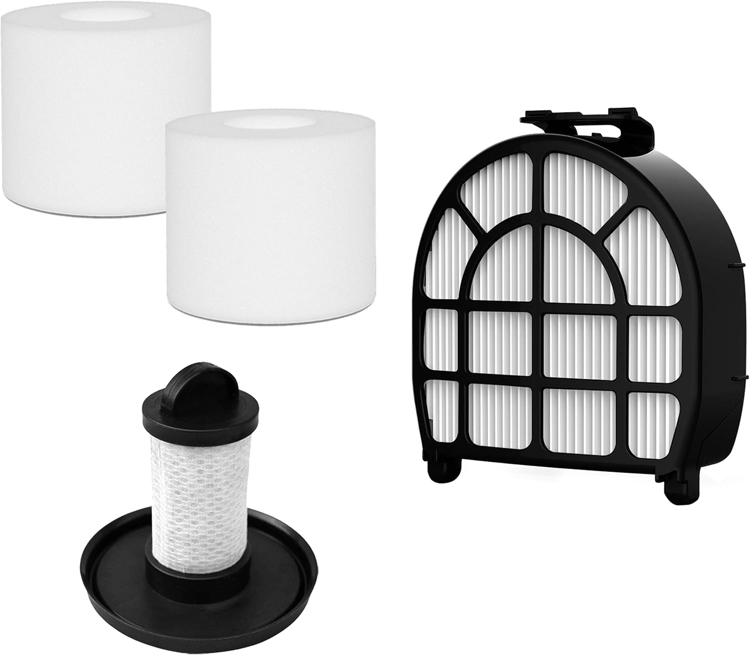 Fette Filter - Vacuum Filter kit Compatible with Shark APEX UpLight Lift-Away DuoClean Vacuums - 2 Foam + 1 Felt Filter Support Kit + 1 HEPA. Compare to Parts #XHFFC600 & #XFFLZ600 (Fits LZ600, LZ601, LZ602, LZ602C,QU602QBK, QU602QBL, QU602QBX, QU602QPK, QU603QBK, QU603QBL, QU603QPK, QU603QRW) : Home & Kitchen