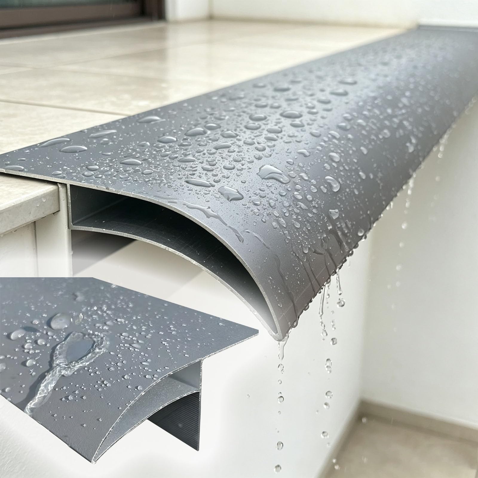Moldura de remate para bordes de paredes exteriores de 70 mm