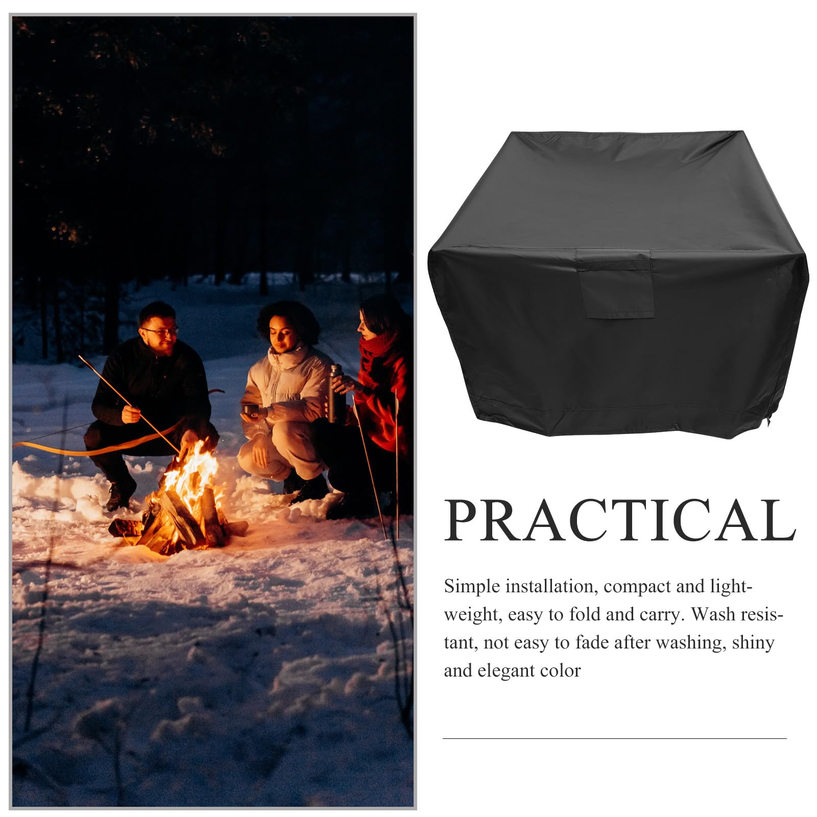 Toddmomy Copertura Resistente all'Acqua e Neve per Barbecue da Esterno Oxford 420D Copertura Grill Antistrappo Cordoncino per Giardino e Terrazza