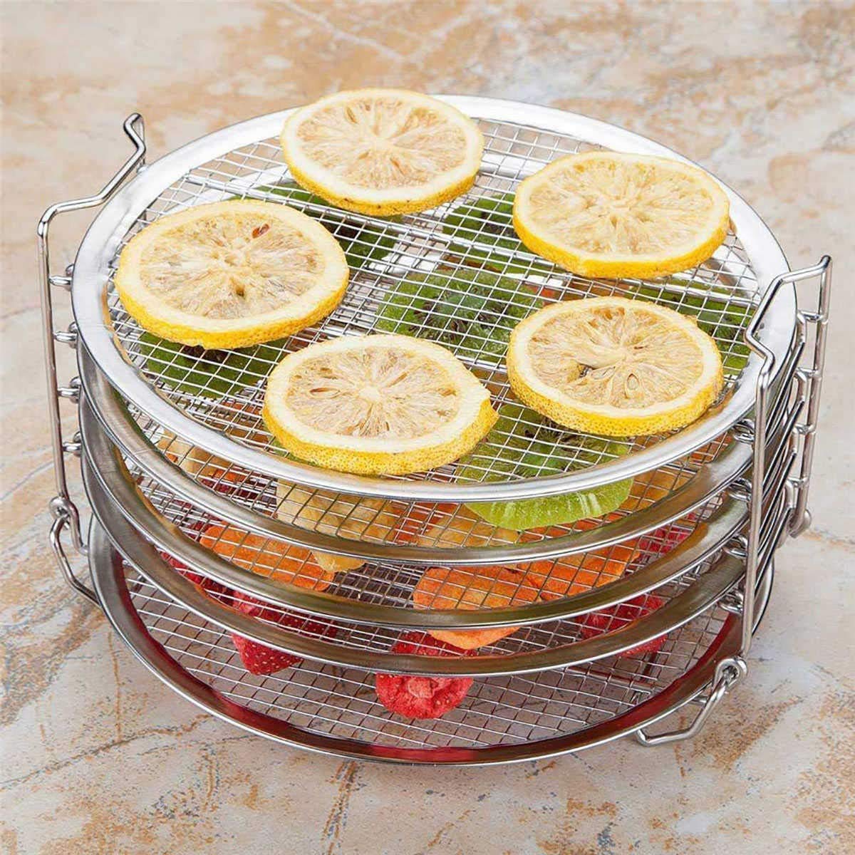 Griglia Di Essiccazione In Acciaio Inox Per Instant Pot E Friggitrice Ad Aria - Rack A 5 Piani Per Cottura Pizza E Disidratazione - 2