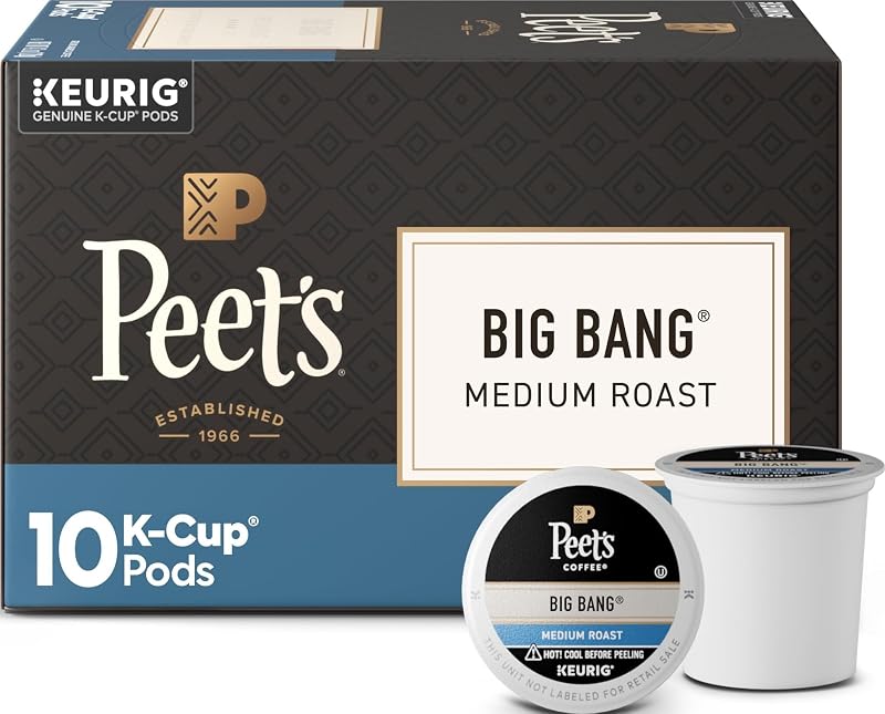 Medium Roast Keurig K-Cup Pods, 100% Arabica Coffee - Big Bang 10 Count (1 Box of 10 Pods)