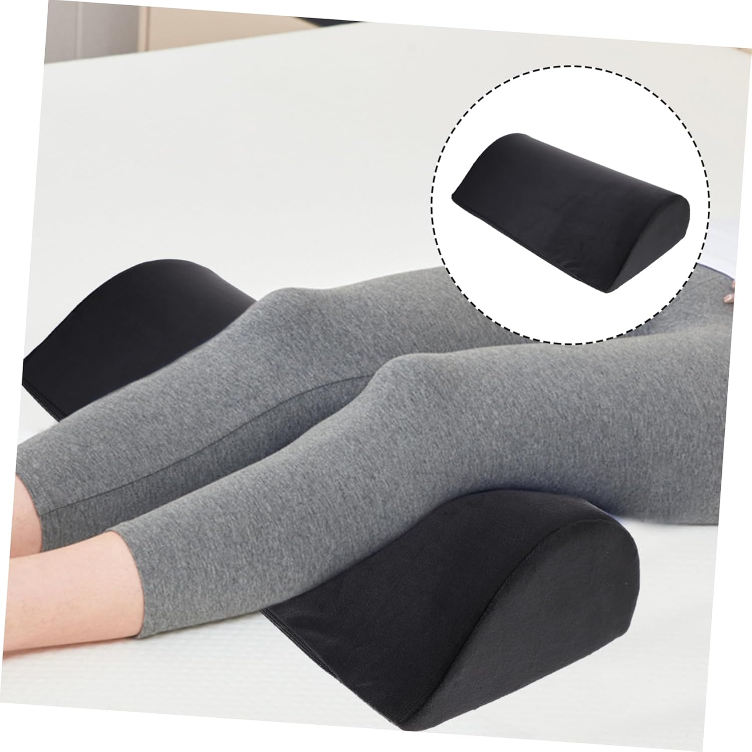 Detachable Lumbar Support Pillow Comfortable Memory Foam Knee Pillow with Leg Elevation Ergonomic Back and Neck Support Easy to Clean Cover for Pain Relief and Better Sleep