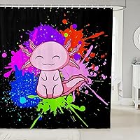 Vista 40 de Cortina de ducha de calavera de toro, cortina de baño rústica retro con estampado de piel de vaca occidental, diseño de herradura, girasoles