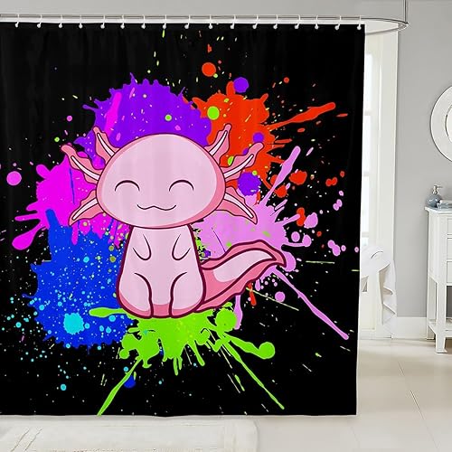 Miniatura 40 de Castle Fairy Cortina de baño hippie floral retro de los años 70 y 60, cortina de ducha de verano para niños y niños, tela impermeable con ganchos