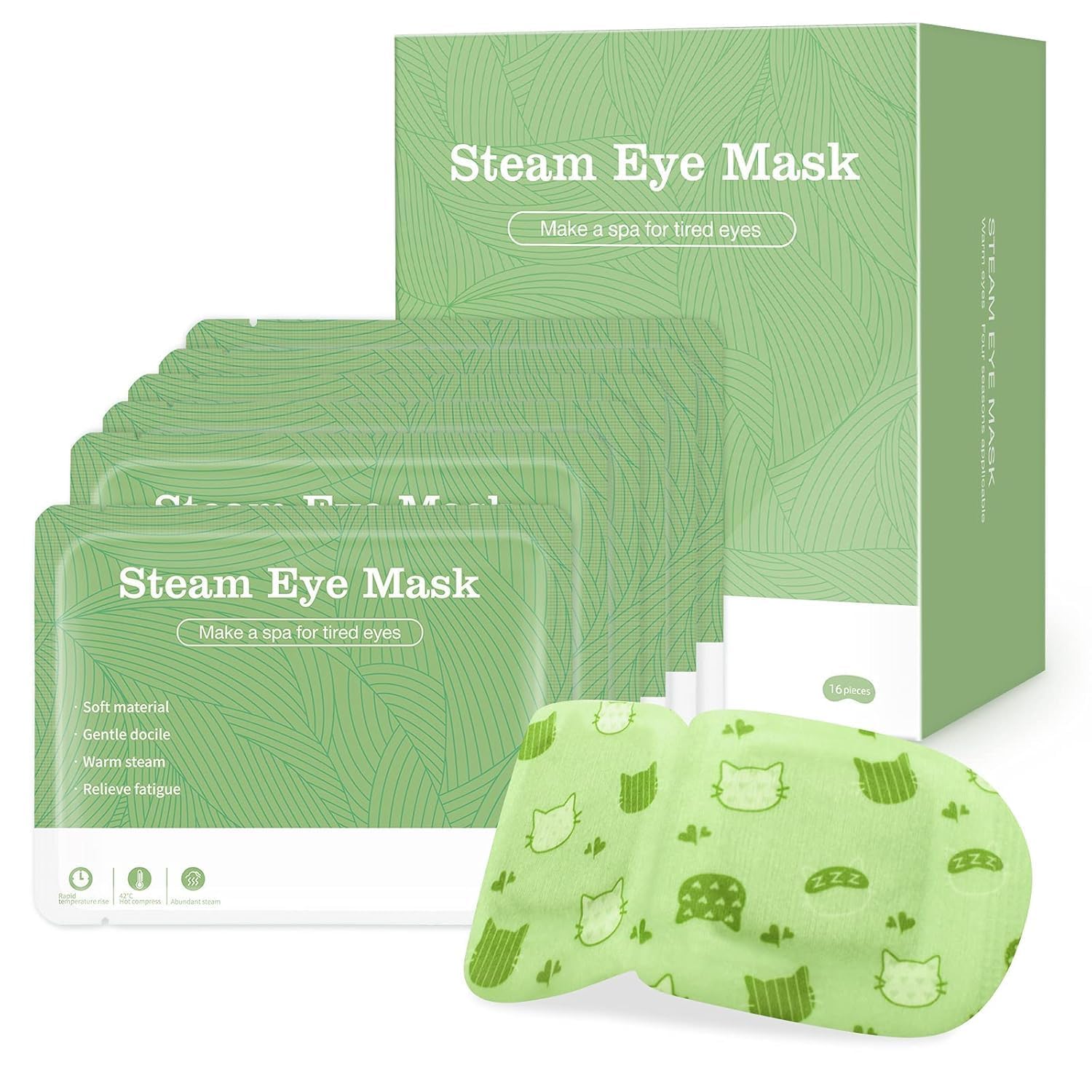 Disposable Steam Eye Mask for Dark Circles and Puffiness, 5-Pack, Unscented-picture-17