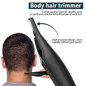 Selouj Ear and Nose Hair Trimmer for Men, 2025 Professional Painless USB Rechargeable Eyebrow & Facial Electric Hair Trimmer for Men Women, Powerful Motor, Dual Edge Blades, IPX7 Waterproof Easy Clean