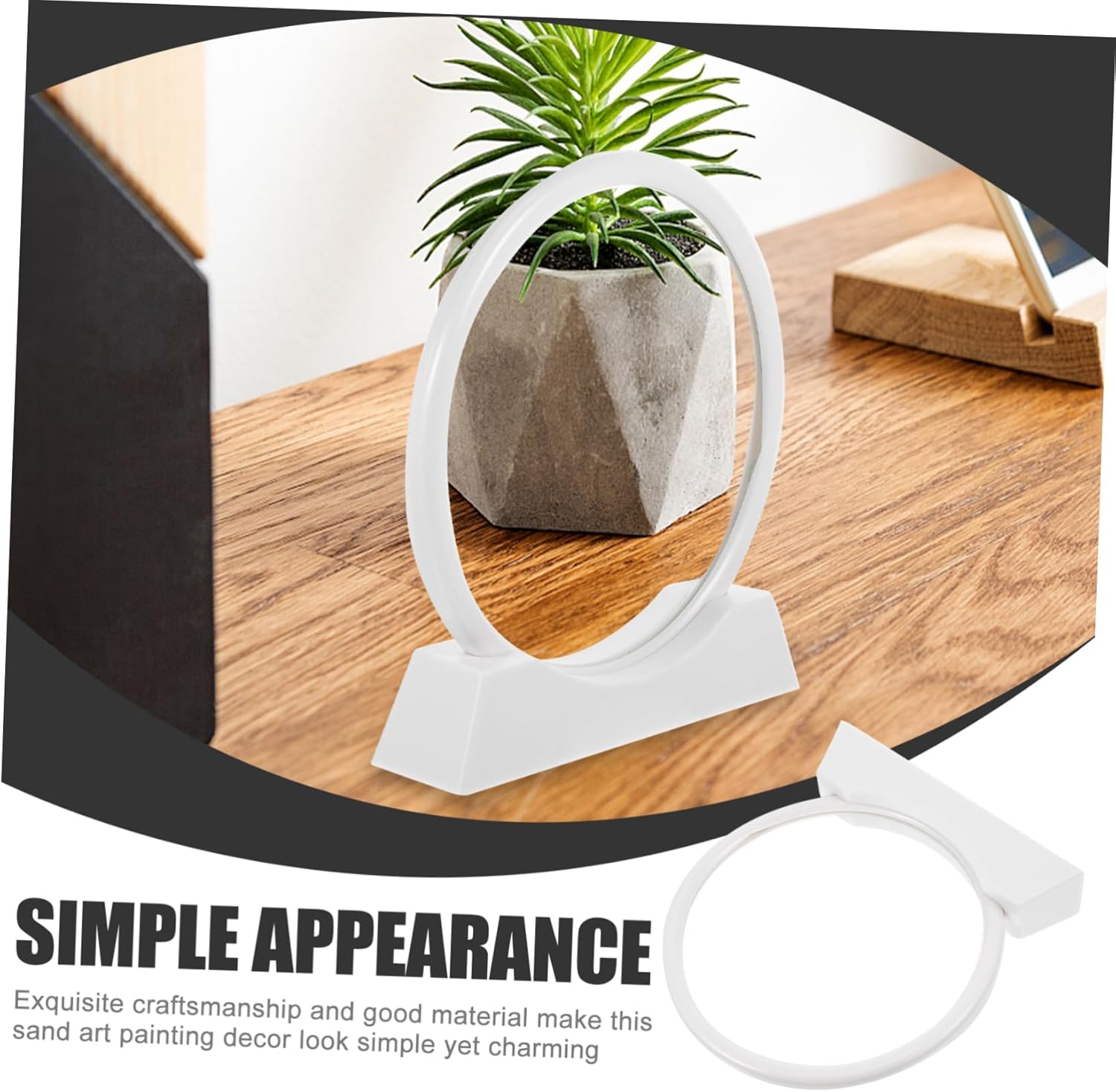 Toddmomy DIY Moving Sand Art Material Kit for Boys and Girls 1 Set Glass Hourglass Flowing Sand Picture Frame Decor for Home and Office Decoration