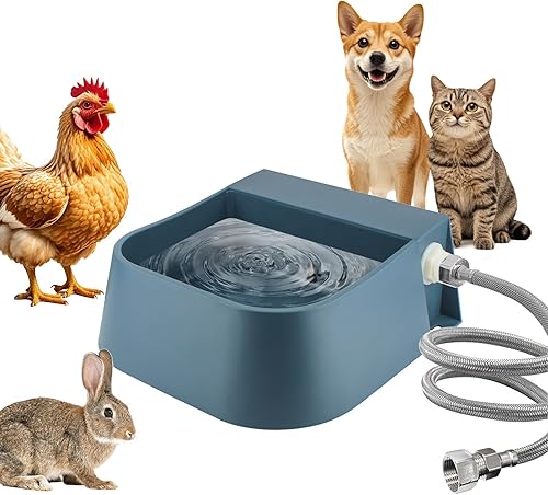 PETLESO Dispensador de agua para perros, dispensador automático de agua para perros con manguera de 34 pulgadas, fuente de agua para gatos de