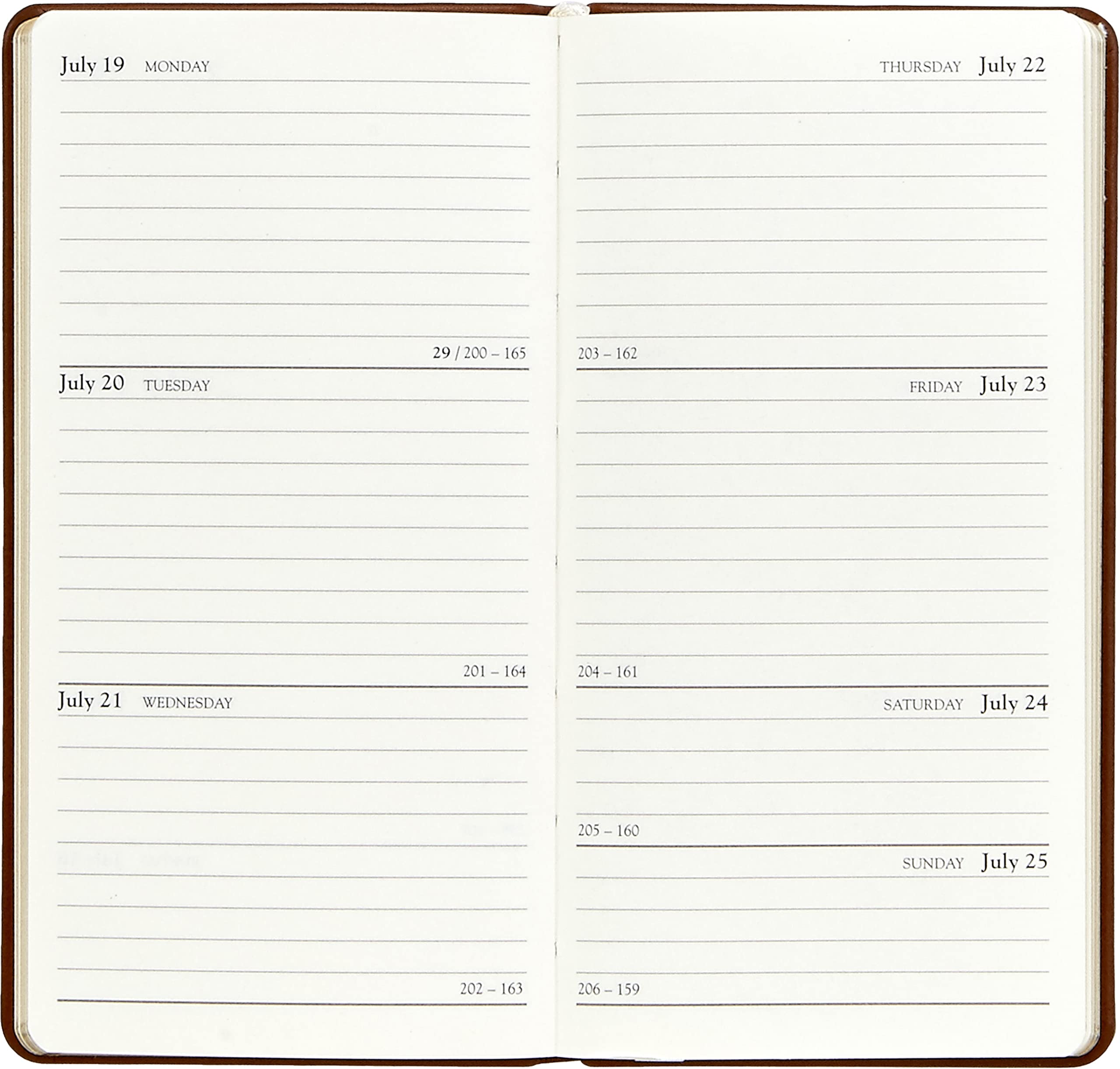 Graphic Image 2022 Pocket Datebook Planer Journal Echtleder 15,2 cm