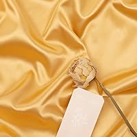 Vista 12 de MLMW Charmeuse - Tela de satén color champán de 3 yardas y 60 pulgadas de ancho, tela de satén Charmeuse sedosa por yarda, tela suave para vestidos