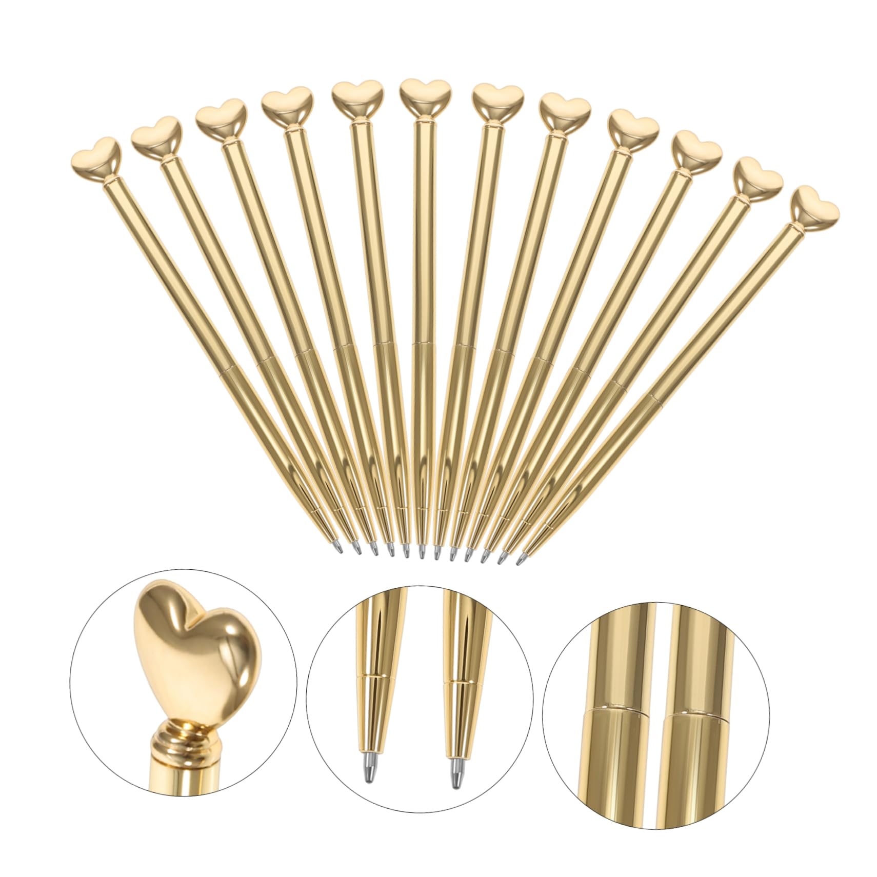 SHINEOFI 36 Pz Penna Di Metallo Penne Da Scrittura Multifunzione Penna a Sfera Per Uso Quotidiano Penne a Sfera a Inchiostro Penna Da Scrittura Per Uso Quotidiano Golden