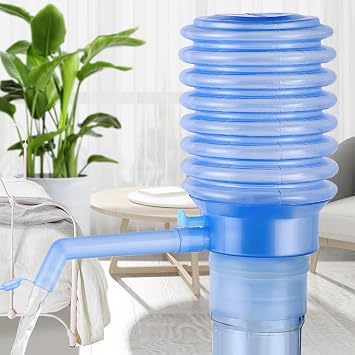 Manual Hand Press Pump for 5 Gallon Water Bottle Adjustable Tube Length Water Dispenser with Protective Spout Covers
