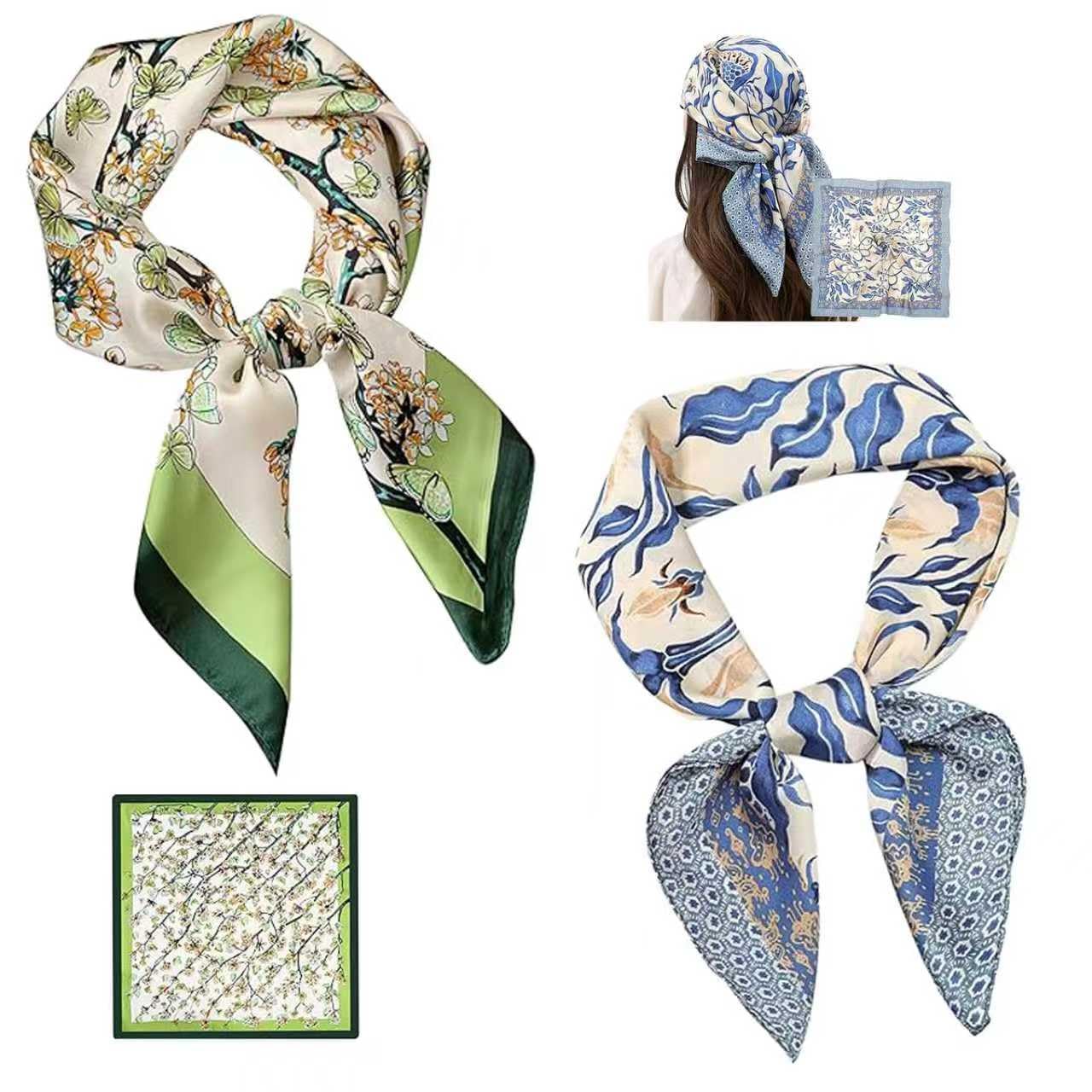 YUISI 2Pcs Silk Blend Square Scarf for Women 70x70cm Stylish Paisley Print Bandana Headscarf, Satin Neck Head Scarf, Satin... - Review, Price and Buying Guide
