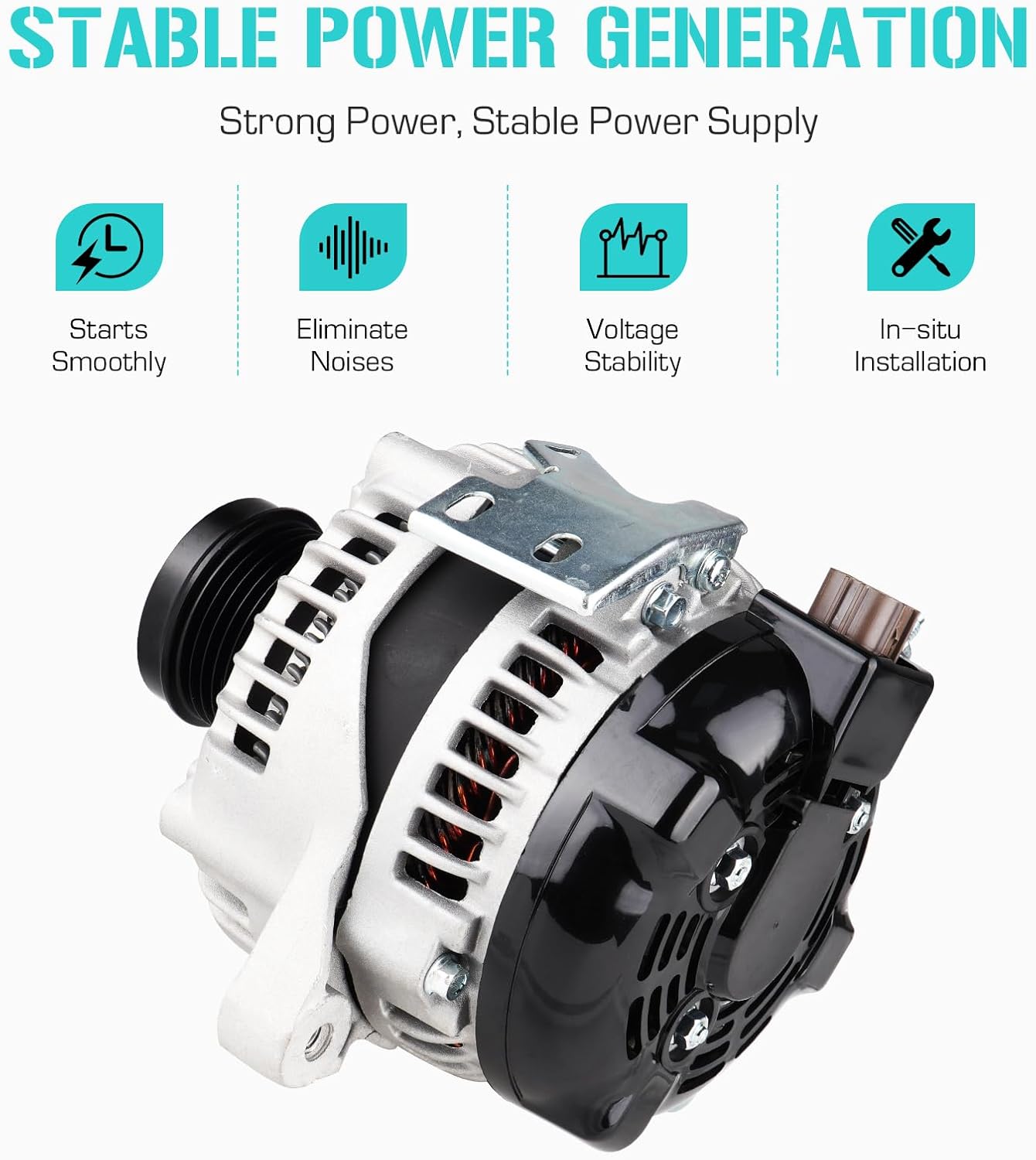 New Alternator 2.4 2.4L for Toyota Camry 2007-2009, Corolla (ONLY FIT XRS 2.4L) 2009 2010, Matrix 2009-2013, for Scion xB Base 2008-2013, 400-52167R, 27060-0H110, 11195N