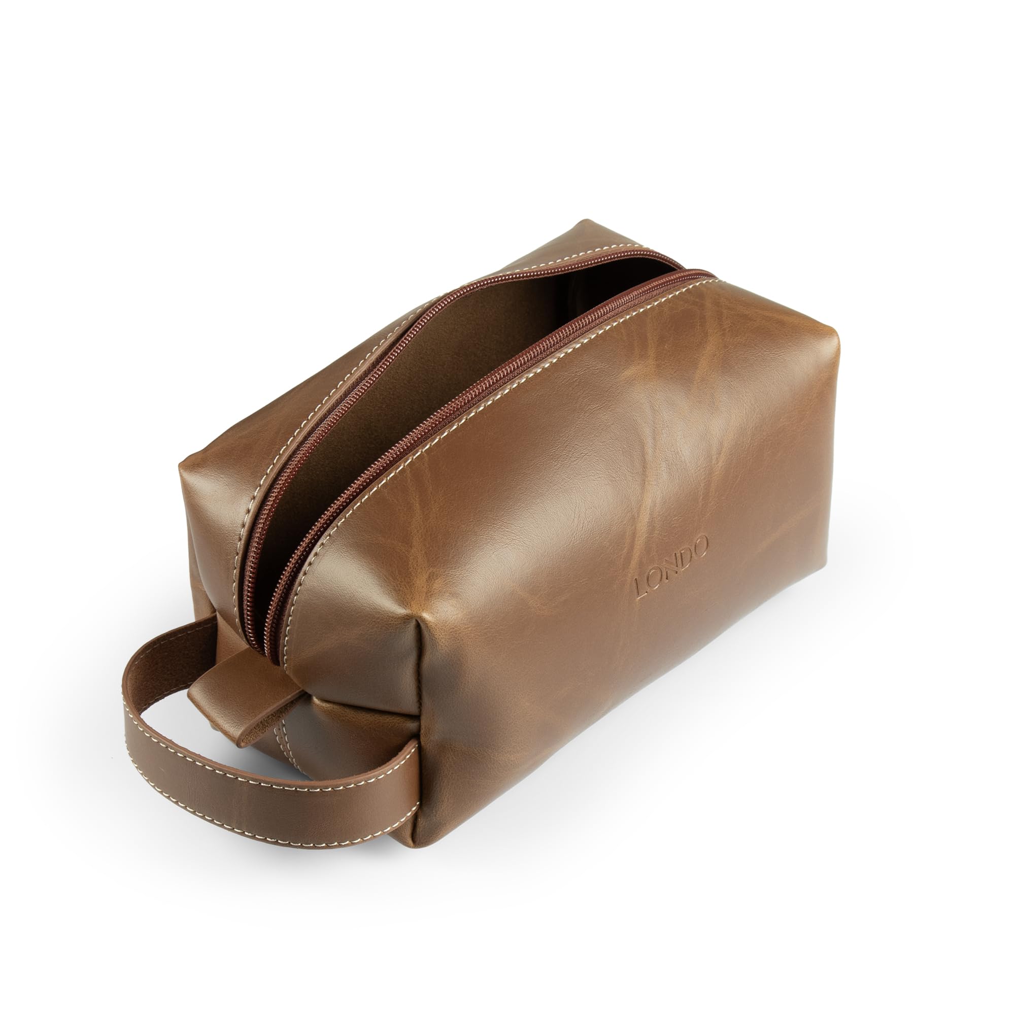 LONDO Leather Cosmetic Makeup Pouch & Travel Watch Box. High Quality Stylish Durable Protective Storage Organizer for Toiletries & Versatile Accessories - Image 2