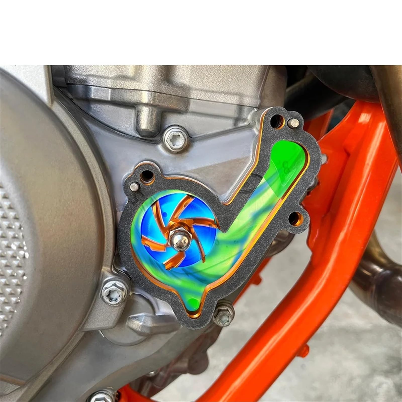 pompa wody motocykl Pasuje do KT-M EXCF 250 EXCF 350 2017-2023 SXF 250 350 XCF 2016-2022 ponadgabarytowa chłodnica wirnika pompy wodnej(Black)