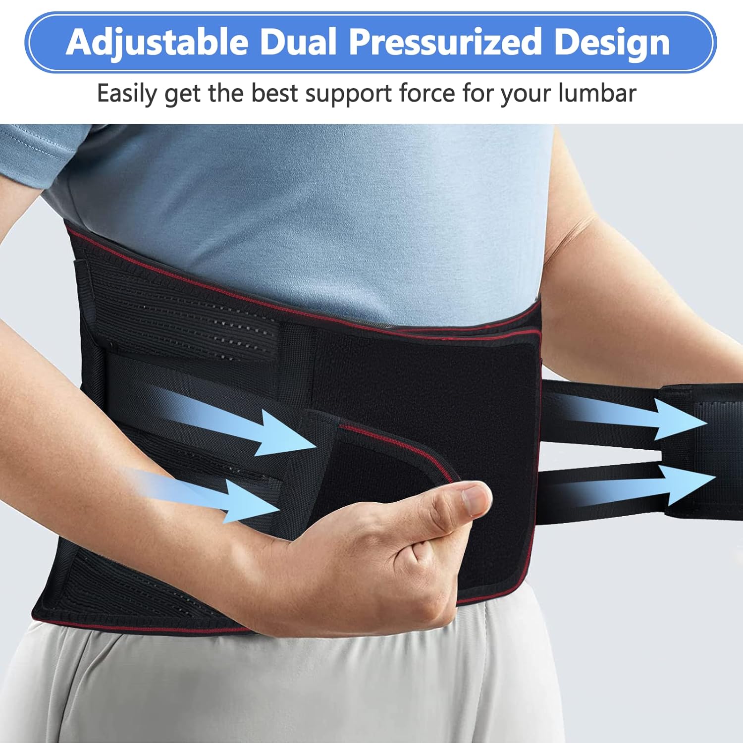 Back Brace, Back Support Belt for Men & Women, Lower Back Pain Relief for Herniated Disc & Sciatica, Waist Lumbar Support Belt for Heavy Lifting Work with 3 Types of Removable Pad & Strip(Small) : Industrial & Scientific